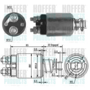 6646119 Elektromagnetický spínač, startér HOFFER