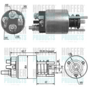 46128 Elektromagnetický spínač, startér HOFFER
