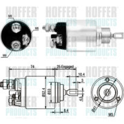 46129 Elektromagnetický spínač, startér HOFFER