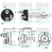46144 Elektromagnetický spínač, startér HOFFER