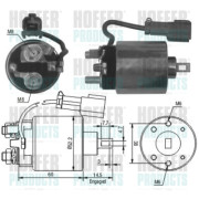 6646150 HOFFER elektromagnetický spínač pre żtartér 6646150 HOFFER