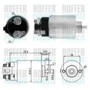 6646156 HOFFER elektromagnetický spínač pre żtartér 6646156 HOFFER