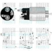 6646157 HOFFER elektromagnetický spínač pre żtartér 6646157 HOFFER