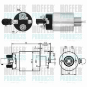 46172 HOFFER elektromagnetický spínač pre żtartér 46172 HOFFER