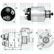 46176 HOFFER elektromagnetický spínač pre żtartér 46176 HOFFER