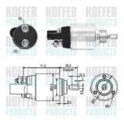 6646181 HOFFER elektromagnetický spínač pre żtartér 6646181 HOFFER