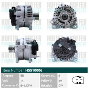 H5510006 HOFFER alternátor H5510006 HOFFER