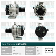 H5510008 HOFFER alternátor H5510008 HOFFER