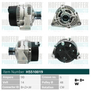 H5510019 HOFFER alternátor H5510019 HOFFER