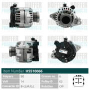 H5510066 HOFFER alternátor H5510066 HOFFER