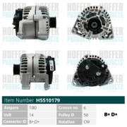 H5510179 HOFFER alternátor H5510179 HOFFER
