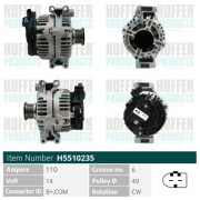 H5510235 HOFFER alternátor H5510235 HOFFER