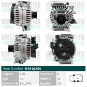 H5510259 HOFFER alternátor H5510259 HOFFER