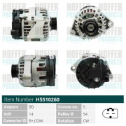 H5510260 HOFFER alternátor H5510260 HOFFER