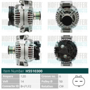 H5510300 HOFFER alternátor H5510300 HOFFER