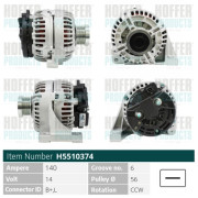 H5510374 HOFFER alternátor H5510374 HOFFER