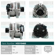 H5510460 HOFFER alternátor H5510460 HOFFER