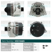 H5510465 HOFFER alternátor H5510465 HOFFER