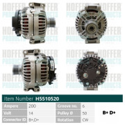H5510520 HOFFER alternátor H5510520 HOFFER