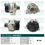 H5510521 HOFFER alternátor H5510521 HOFFER