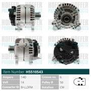 H5510543 HOFFER alternátor H5510543 HOFFER
