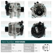 H5510580 HOFFER alternátor H5510580 HOFFER