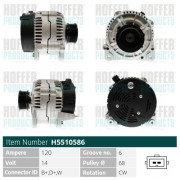 H5510586 HOFFER alternátor H5510586 HOFFER