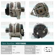 H5510686 HOFFER alternátor H5510686 HOFFER