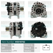 H5510742 HOFFER alternátor H5510742 HOFFER
