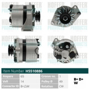 H5510886 HOFFER alternátor H5510886 HOFFER