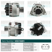 H5515091 HOFFER alternátor H5515091 HOFFER