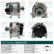 H55151115 HOFFER alternátor H55151115 HOFFER