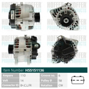 H55151136 HOFFER alternátor H55151136 HOFFER