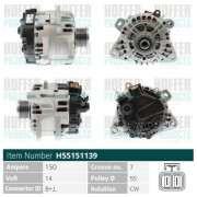 H55151139 HOFFER alternátor H55151139 HOFFER