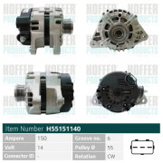 H55151140 HOFFER alternátor H55151140 HOFFER