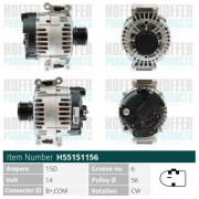 H55151156 HOFFER alternátor H55151156 HOFFER