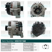 H55151168 HOFFER alternátor H55151168 HOFFER