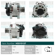 H5515137 HOFFER alternátor H5515137 HOFFER