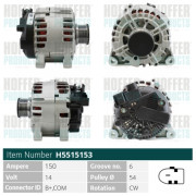 H5515153 HOFFER alternátor H5515153 HOFFER