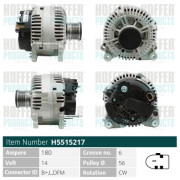 H5515217 HOFFER alternátor H5515217 HOFFER