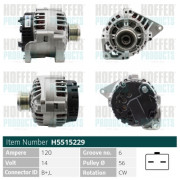 H5515229 HOFFER alternátor H5515229 HOFFER