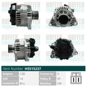 H5515237 HOFFER alternátor H5515237 HOFFER