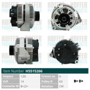 H5515266 HOFFER alternátor H5515266 HOFFER