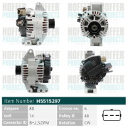 H5515297 HOFFER alternátor H5515297 HOFFER