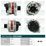 H5515305 HOFFER alternátor H5515305 HOFFER