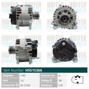 H5515366 HOFFER alternátor H5515366 HOFFER