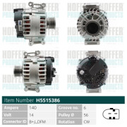 H5515386 HOFFER alternátor H5515386 HOFFER