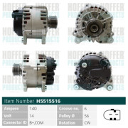 H5515516 HOFFER alternátor H5515516 HOFFER