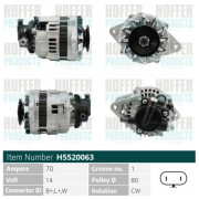 H5520063 HOFFER alternátor H5520063 HOFFER