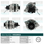 H5520933 HOFFER alternátor H5520933 HOFFER